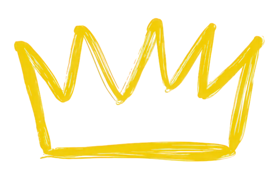 Hand Drawn Yellow Crown