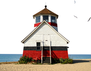 Seaside Lighthouse Cottage PNG