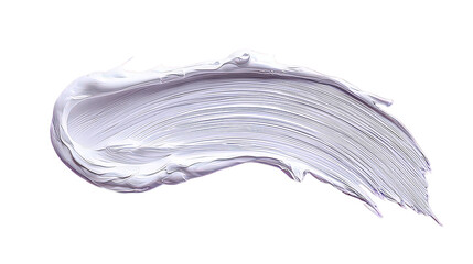 White Cream Texture Swirl on Transparent Background
