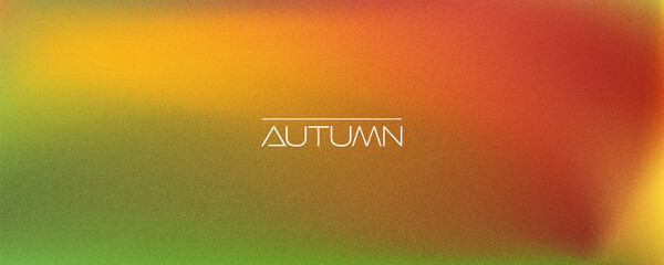 Trendy autumn colored gradient. Abstract blurred texture noise background. Grainy film effect texture gradient template. Vector illustration for your graphic design, banner, poster
