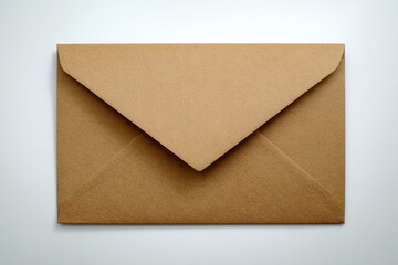 Classic Brown Folder Envelope Isolated on Crisp White Background