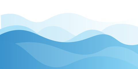 Abstract blue wave background with elegant sea wave design.