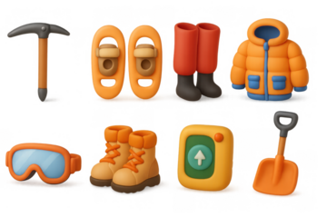 Winter hiking gear collection for adventure and safety in the outdoors