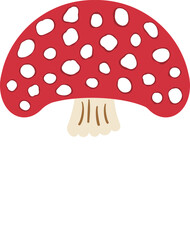 cute mushroom vegetable food vector cartoon illustration