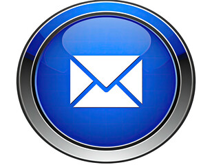 Shiny blue button with email icon (2)