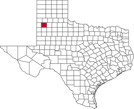 A vector map of Texas highlighting Lamb County. Ideal for geographical studies, regional reports, and data visualization projects.

