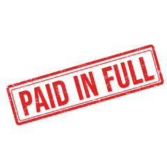 A red stamp displaying the phrase paid in full is shown