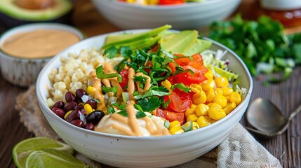 Easy Homemade Burrito Bowl Recipes: Layer with Seasoned Rice, Grilled Chicken, Guacamole, and Salsa, Ready in 30 Minutes for a Quick, Healthy Lunch or Dinner
