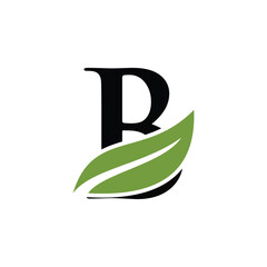 leaf letter logo initials	