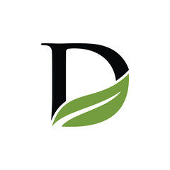 leaf letter logo initials	
