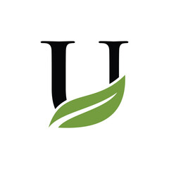 leaf letter logo initials	