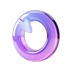 Circular, gradient-filled,  purple-lavender loading/refresh icon