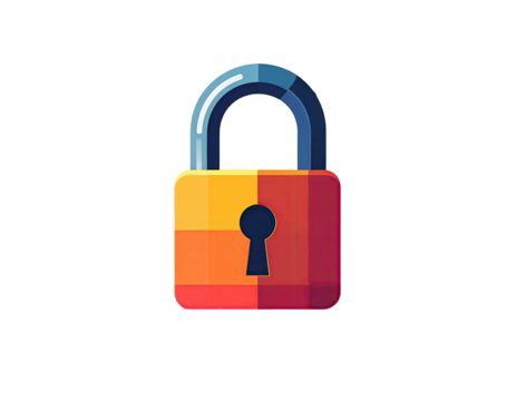 Colorful pixelated padlock icon (4) - Powered by Adobe