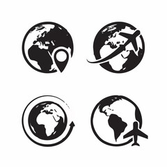 Globe Icon Set - Earth & Maps...