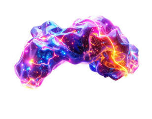 Abstract swirling nebula of vibrant colors