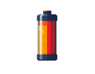 Colorful battery graphic design