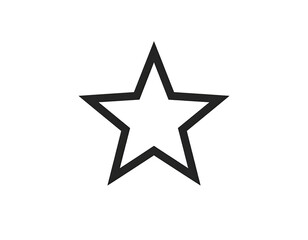 Obraz premium Simple, outlined star graphic on black background