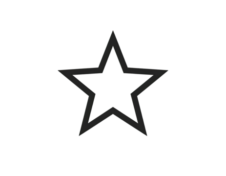 Simple, outlined star graphic on black background