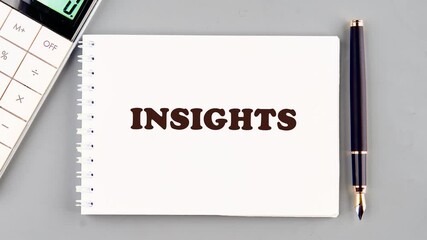 Exploring handwriting styles and penmanship techniques with a focus on cursive writing Animation of the conceptual text INSIGHTS - Powered by Adobe