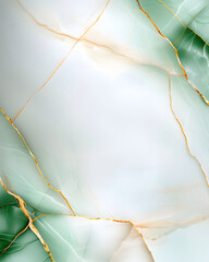 Elegant green marble with gold veins creates a luxurious and modern design aesthetic