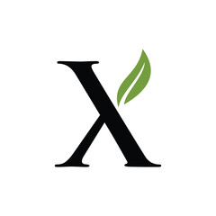 leaf letter logo initials	