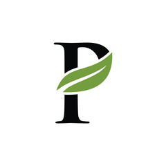 leaf letter logo initials	