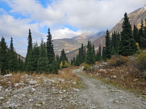 A beautiful view In ala Archa National Park Kyrgyzstan 