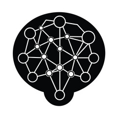 Mind Mapping App Icon with Connected Nodes