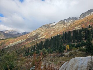 In ala Archa National Park Kyrgyzstan 