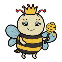 Obraz premium Happy Cute Bee Clipart 