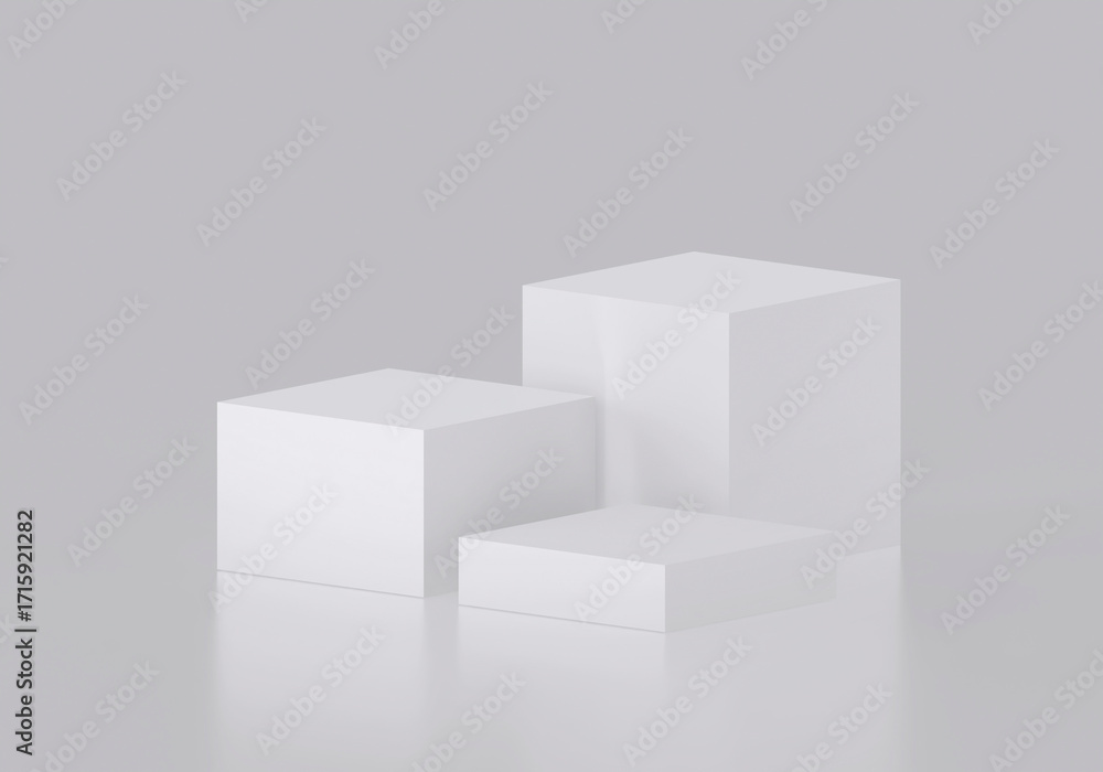 Canvas Prints white product display podium in studio room, for display presentation