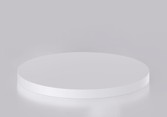 White product display podium in studio room, for display presentation