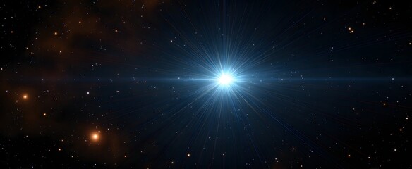 The gamma-ray burst lighting up the distant cosmic backdrop and vast universe scene