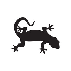 Abstract house and lizard design symbolizing shelter, nature, and protection