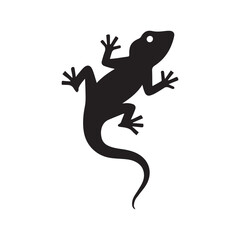 Creative gecko house outline logo expressing harmony of nature and shelter