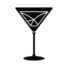 minimal cocktail glass icon