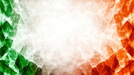 Abstract Background with Green, White, and Orange Hues for Creative Designs