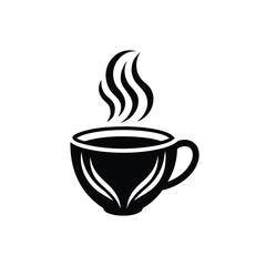 minimalist coffee cup logo set with elegant line art