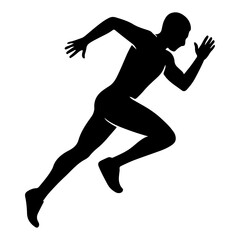 Running Silhouette – Minimalist Symbol of Athleticism, Speed, and Determination