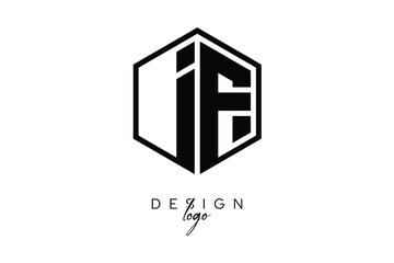 IF Polygon Monogram Logo – Modern Hexagon Shield Emblem for Creative Branding & Identity Design