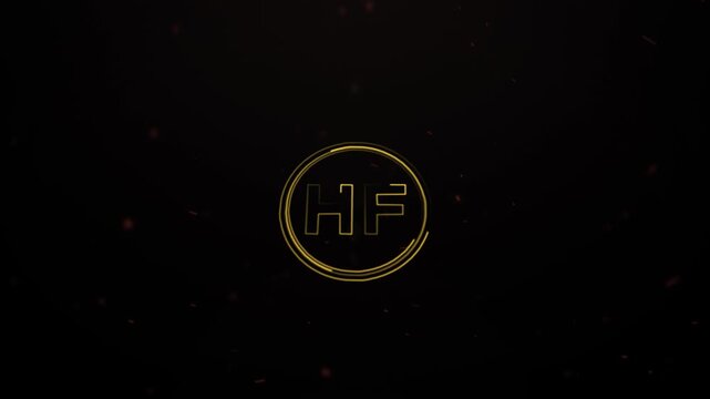 Golden Initials HF Logo Animation Elegant and Minimalist Design