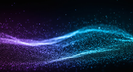 Abstract background. 3d illustration. Fractal graphics composition of dots, waves and rays of light