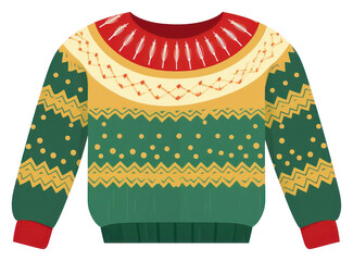 PNG Christmas sweater sweatshirt white background decoration.