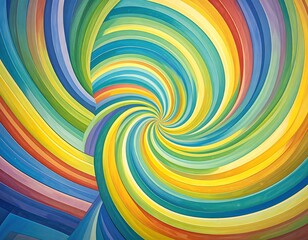 Vibrant swirling rainbow pattern