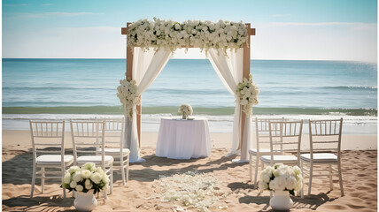 weeding background beach