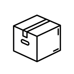 Closed Cardboard Box Packaging Delivery Shipment.