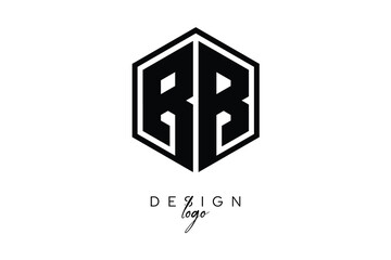 BB Polygon Monogram Logo – Modern Hexagon Shield Emblem for Creative Branding & Identity Design