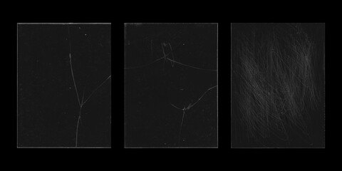 glass crack and scratch overlays for posts and stories on dark background

