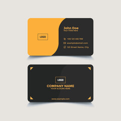 Creative Yellow and Black Modern Business Card Design