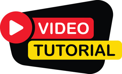 Video tutorial icon. Video conference, webinar icon. Video tutorials. Online video education, study and knowledge growth. Distance education and internet video services. Vector illustration
